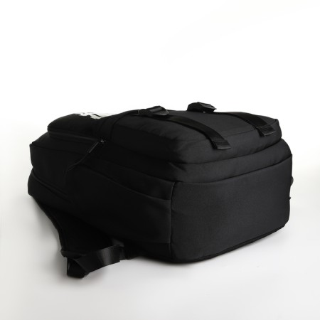 School backpack on lightning, 5 pockets, black color-4