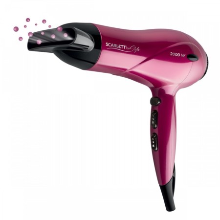 Claus Scarlett SC-HD70I67, 2000 W, 3 modes, 2 speeds, 1 nozzle, ionization, cord 1.7 m-3