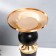 Summary Metal for 1 candle "David" black with gold 33.3x11.5x11.5 cm