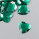 Decor for creativity plastic "Rhinestones heart. Dark green" set of 30 pcs 2.5x2.5 cm