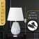 Hand lamp with lampshade Risalux "Andres", E14, 40 W, white-blue, 20 × 20 × 31.5 cm