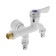 Water Cathedral Zein, 1/2, Double, White, Chrome