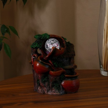 Fountain "House under the jug" 10x14x19 cm (with backlight)-2