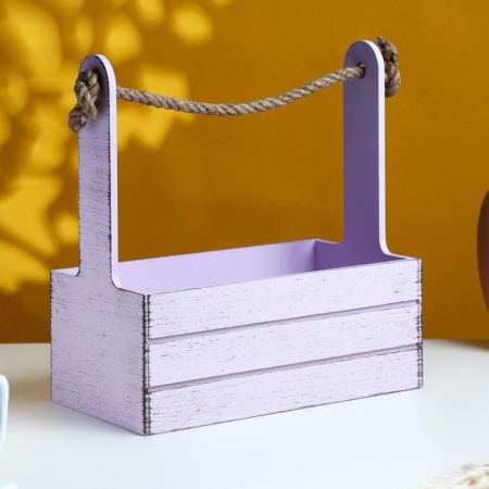 Kashpo wooden 25.5 × 15 × 30 cm "Provence", pen Kanat, lilac