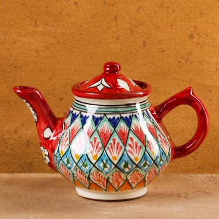 Rishtan ceramics "Patterns", 0.8 ml, red-1