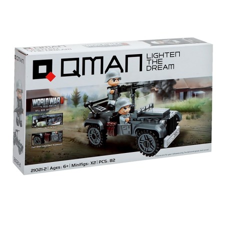 The designer Block Second World War “Military SUV”, 82 details-1