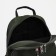 A backpack with a zipper, Rise, 2 external pockets, a laptop department, dark green color
