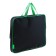 Folder with handles Textile A4, 350 x 265 x 45 mm, PMD 2-42 "Office", inner pocket, black/salad
