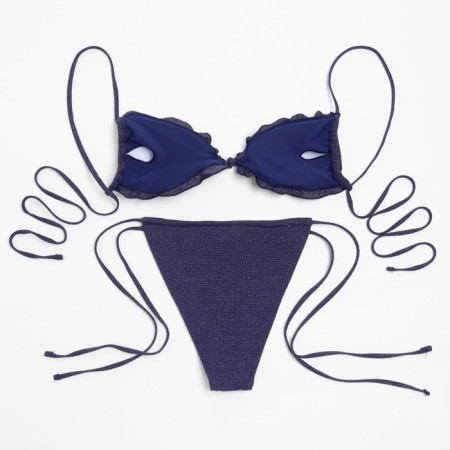 Swimsuit female separate minku color blue, size 48-8