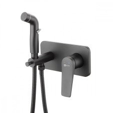 Lemark Bronx LM3720BL bidetor, single -leaf, with hygienic watering can, graphite
