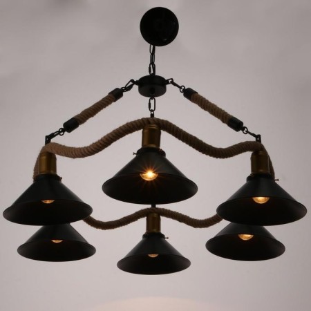 Chandelier 85209/6 E27 40W Black 76x76x58-112 cm Bayerlux-2