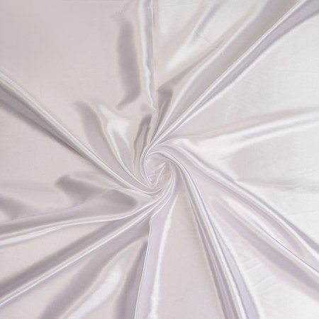 Satin flap, white color, 100 × 150cm, 100% p/e