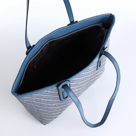 Women's bag with lightning, average size, blue color-4