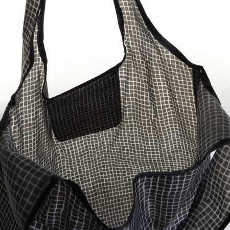 Household bag without fastening, folding, black color-2