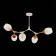 Ceiling EVOLUCE lamp. Sle113502-05. Ciotolla. 5x60 watts, E27, 92x59x50 cm, white color, light wood