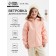 Demisason windbreaker for girls Minaku from SoftShell on fleece, waterproof, peach, height 122 cm