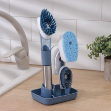 Raccoon Dishes “Practitioner”, Doster pen, 4 brushes, stic holder, blue color, blue