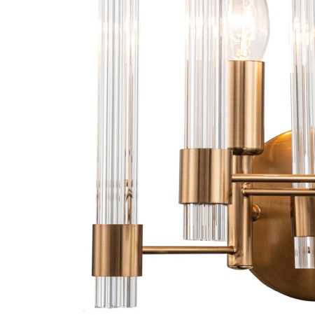 Bra Indigo, 11040/2W Brass. 2x60W, E14, 395x263x240 mm, transparent color-2