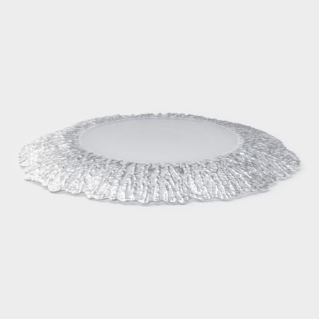 Glass of glass substitution “Shine”, D = 33 cm, edging silver-2
