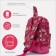 Baby backpack with zipper, external pocket, reflective strip, pink color