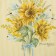 Apron "Ethel" sun flowers 70x60 cm, 100% cotton, sarzha 190 g/m2