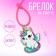 Acrylic key a keychain "Unicorn" 15 x 6 cm