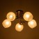 Acapulco chandelier 5x60W E27 brown, gold 48x28x24cm