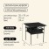 Tourist Maclay table, 70x70x70 cm, with an organizer, black color
