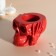 Skull Silence Cloth 7*10cm Red