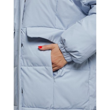 Coat insulated winter female, size 48, blue color-11