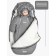Winter fur envelope for a boy, height 105 cm, color gray color