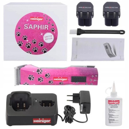 Heiniger saphir pink dog cutting machine with 2 batteries-4
