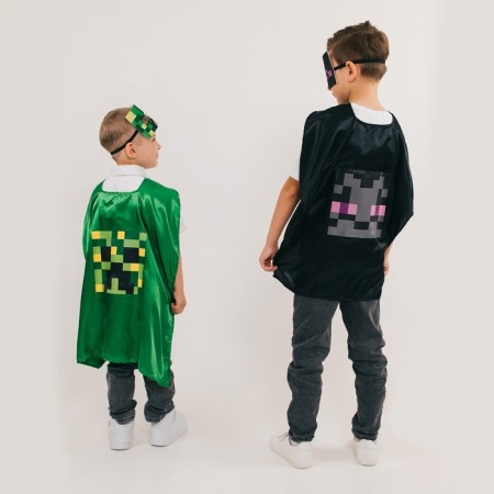 Carnival set "Cube-Mir" raincoat and mask, black-7