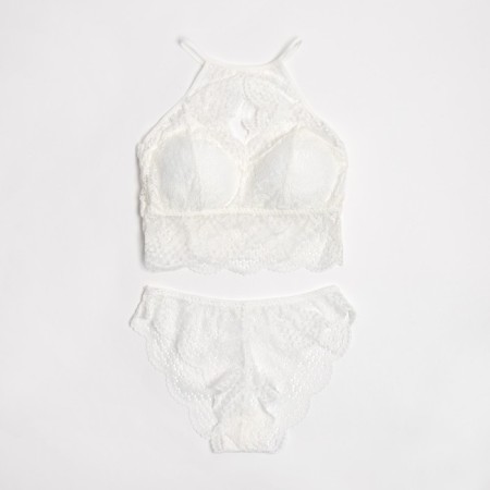 Female set (top, panties) color white, size 42-44