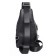 Male sling bag, genuine leather, de-gosa black, 16x8x25 cm