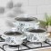 Set of pots "Adagio-5-1 lux", 3 subjects: 1.9 l, 2.5 l, 5 l, covers, induction