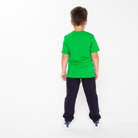 Pants for a boy, dark blue color, height 98 cm (28)-3