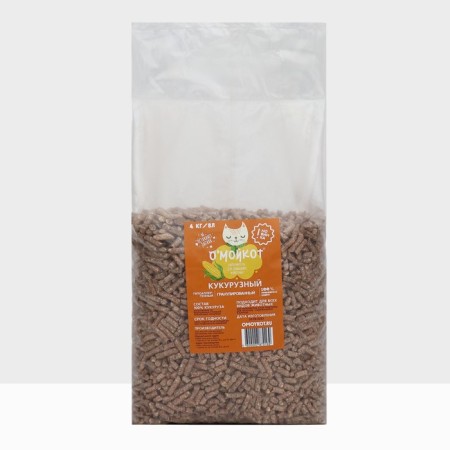 Filler for the cat's omuikot cat's corn granulum 6 mm. 4 kg.