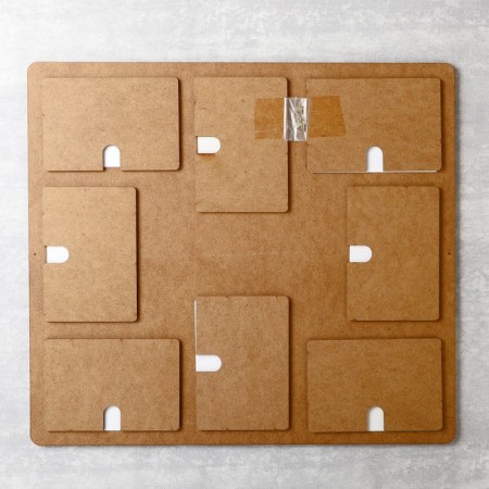 Photo frame of HDF "Our family" in 8 photos 10x15 cm (plastic screen)-3