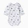 Body baby with long sleeve, white color/elephants, height 62