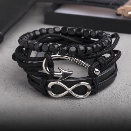 Bracelet Skin "Hope", black color, d = 7.5 cm-4