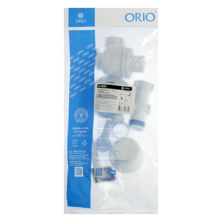 Siphon for washing ORIO B-4507, 3 1/2 "x40 mm, stainless grill d = 114 mm, with overflow-5