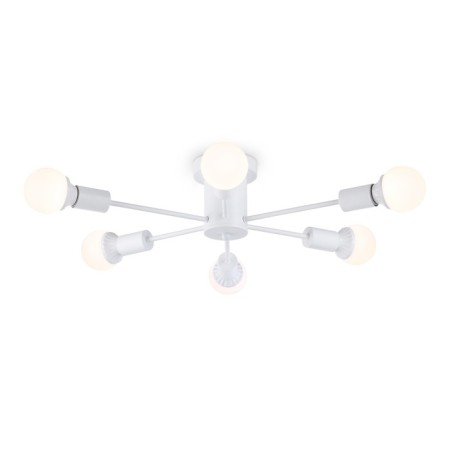 Lamp ceiling in the style of Ambrella Light, Loft, TR80401, 6HE27, white color