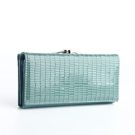 Women's wallet on magnet, blue color