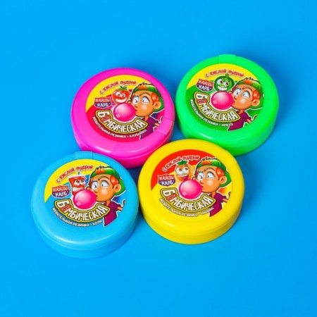 Chewing gum with sour powder "Bombic", Assorted, 15 g-3