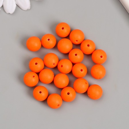 Beads for creativity plastic "Mandarin" matte d = 1.2 cm set 20 g-2
