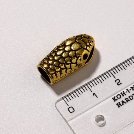 Castle Container "Snake", 36-12 mm (internal 6.5 mm), hook with a response part, (set 2 pcs.), Bronze color-1