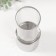 Ceramics candlestick, glass for 1 candle "Noir. Cylinder" d = 7.5 cm silver 9x9x24 cm