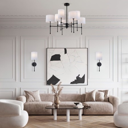 Ceiling Lamp EUROSTURNO 60162/8, E14, 8x40W, 840x840x640 mm, black color black-3