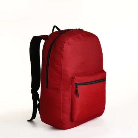 Youth backpack with lightning, external pocket, burgundy color-2